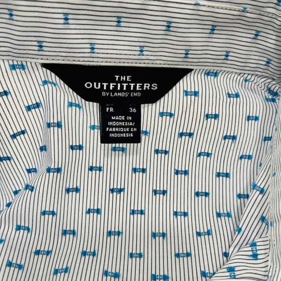 The Outfitters by Lands End Striped Blouse Cotton Blend Women's size 4 - Picture 5 of 8